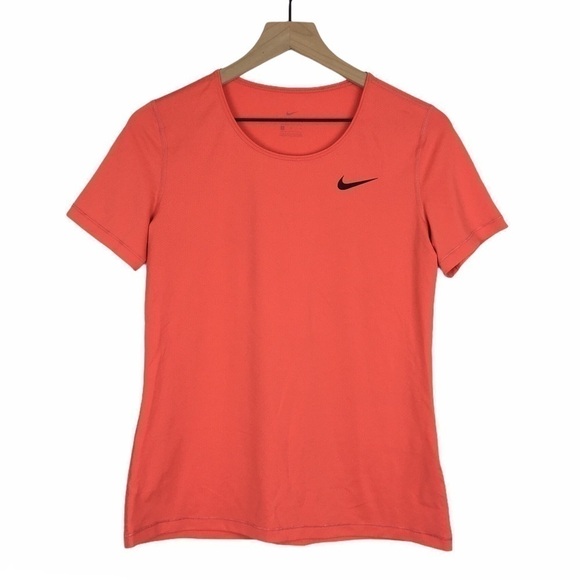 NIKE Dri Fit Shirt Short Sleeve Top Running Workout Athletic Stretch Size Medium - Picture 1 of 7